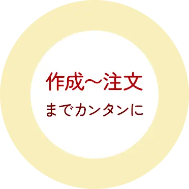 作成〜注文までカンタンに